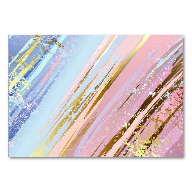 Textured Pink Background Tischnummer (Vorderseite)