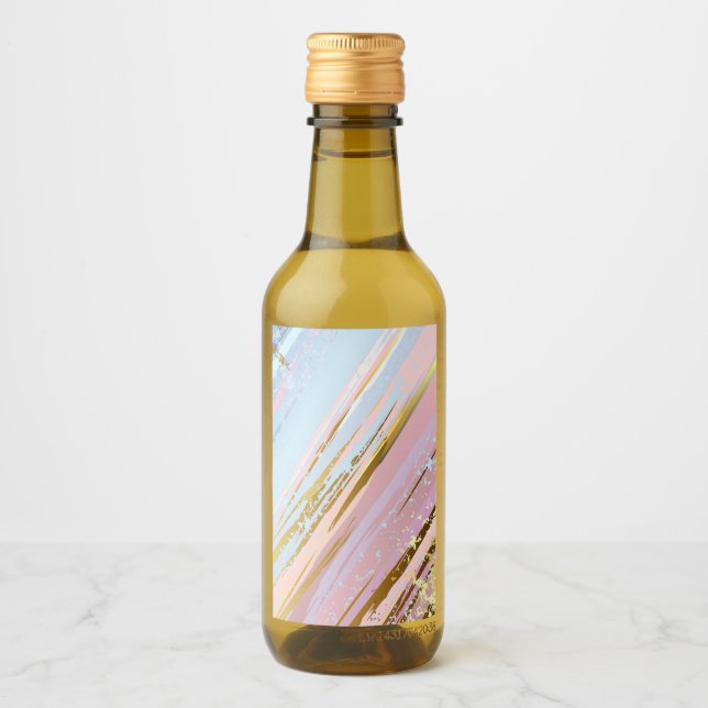 Textured Pink Background Weinetikett (Vorderseite)