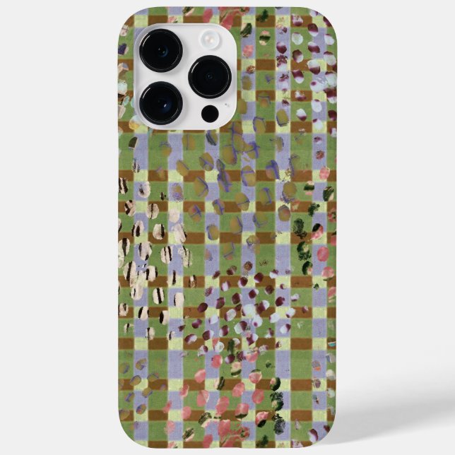 Textured Pointillism Grid Pattern Artwork Case-Mate iPhone Hülle (Rückseite)