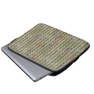 Textured Pointillism Grid Pattern Artwork Laptopschutzhülle