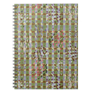 Textured Pointillism Grid Pattern Artwork Notizblock