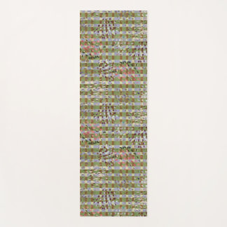 Textured Pointillism Grid Pattern Artwork Yogamatte