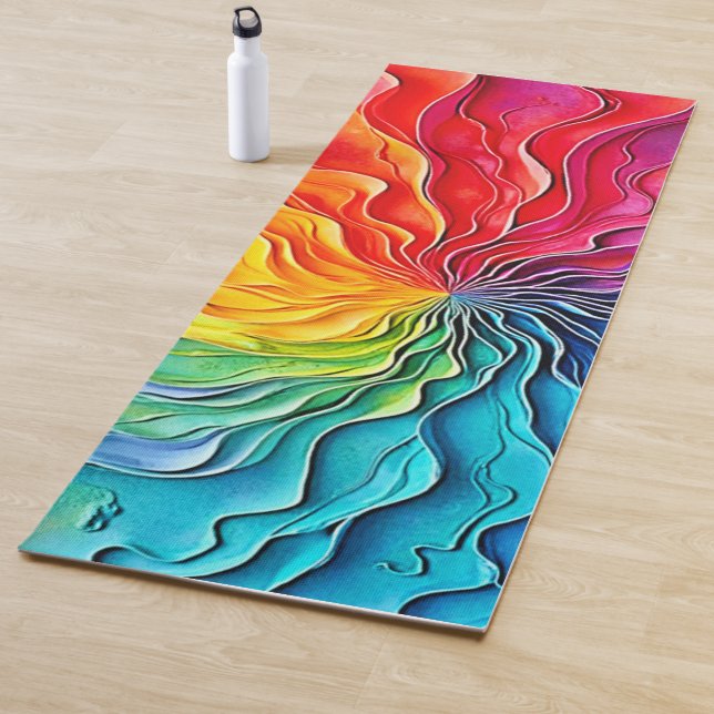 Textured Rainbow Swirl Art Yogamatte (Beispiel)
