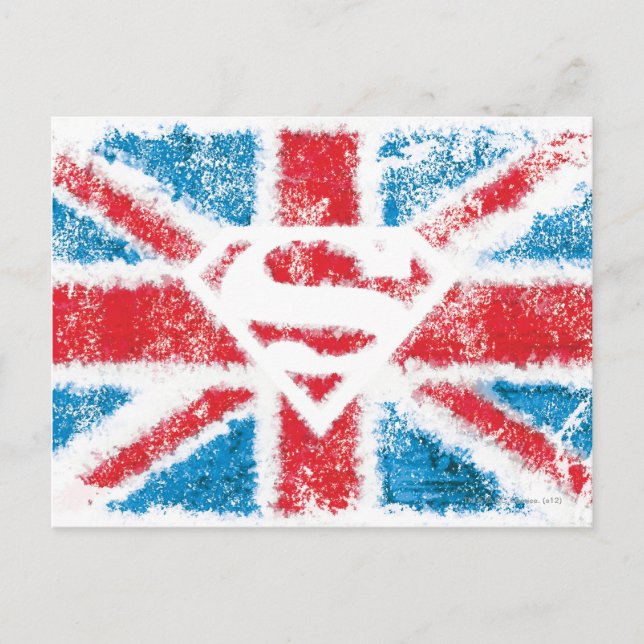 Textured S-Shield Over Flag Postkarte (Vorderseite)