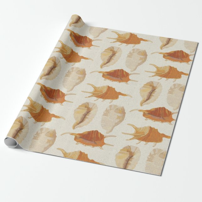 Textured Seashells Geschenkpapier (Ungerollt)