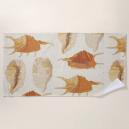 Textured Seashells Strandtuch