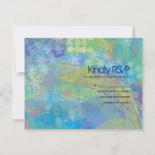 TEXTURED STARS Bar Bat Mitzvah Antwortkarte RSVP Karte