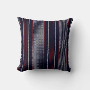 Textured stripe seamless pattern with navy blue, r kissen