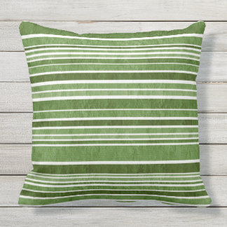 TEXTURED STRIPES IN EMERALD SHADES werfen Kissen