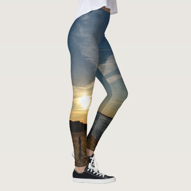 Textured Sunset von Shirley Taylor Leggings (Rechts)
