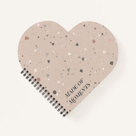 Textured Terrazzo Pattern | Mocha Mousse Elegance Notizbuch