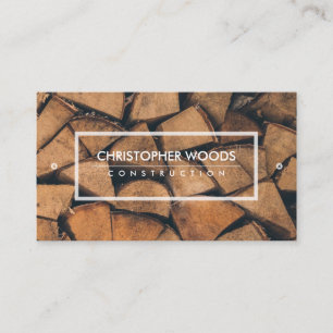 Textured Wood Handyman Carpentry Business Card Visitenkarte