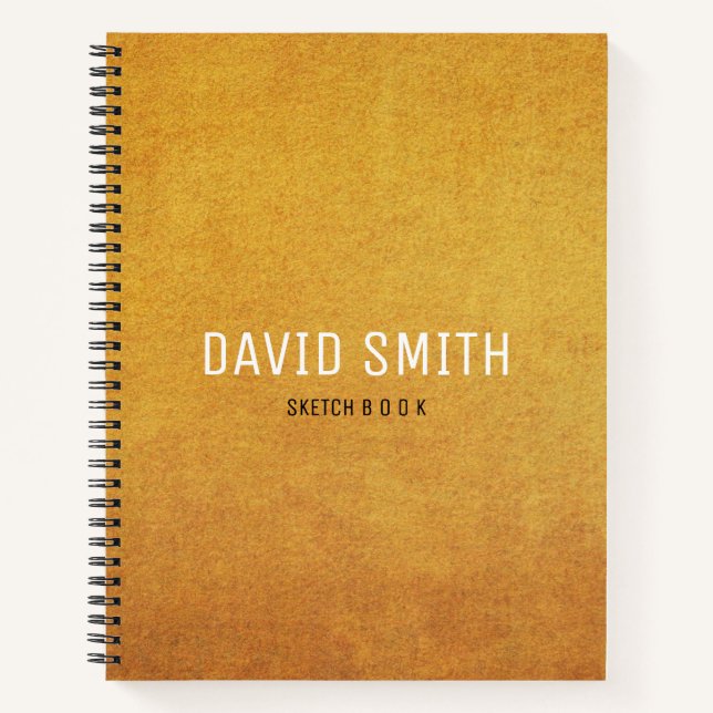 Texturen Personalisierte Sketchbook Name Notebook Notizbuch (Vorderseite)