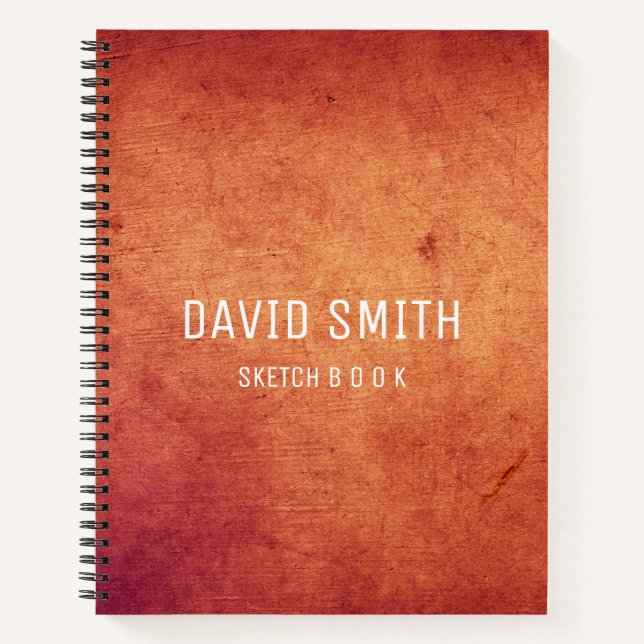Texturen Personalisierte Sketchbook Name Notebook Notizbuch (Vorderseite)
