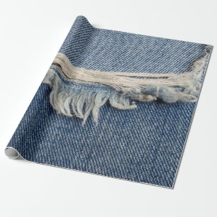 Texturen reißen Jeans Hintergrund. Geschenkpapier