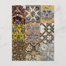 Texturen von Mexico City Travel Postcard