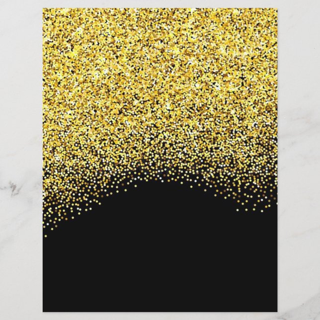 Texturenpapier für Gold und Schwarz-Glitzer (Vorderseite)