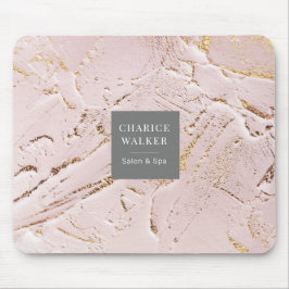 Texturgold Moderne Monogramm-Rose Mousepad