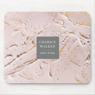 Texturgold Moderne Monogramm-Rose Mousepad