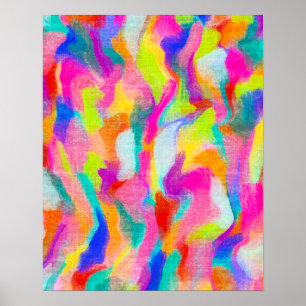 Texturierte Abstrakte Aquarellbilder Poster