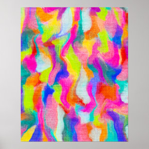 Texturierte Abstrakte Aquarellbilder Poster