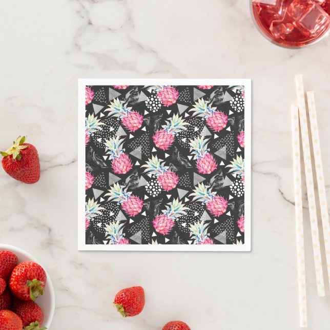 Texturierte Ananas-Muster Serviette (Beispiel)