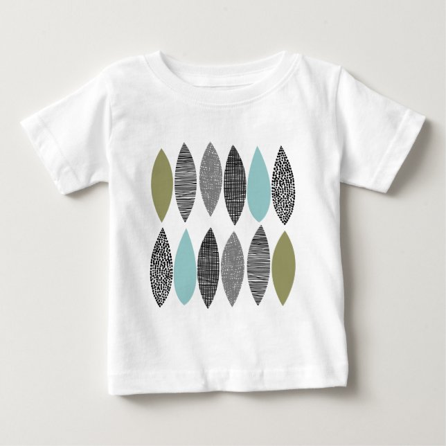Texturierte Blätter 01 Baby T-shirt (Vorderseite)