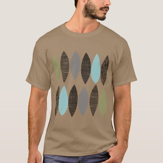 Texturierte Blätter 01 T-Shirt (Vorderseite)