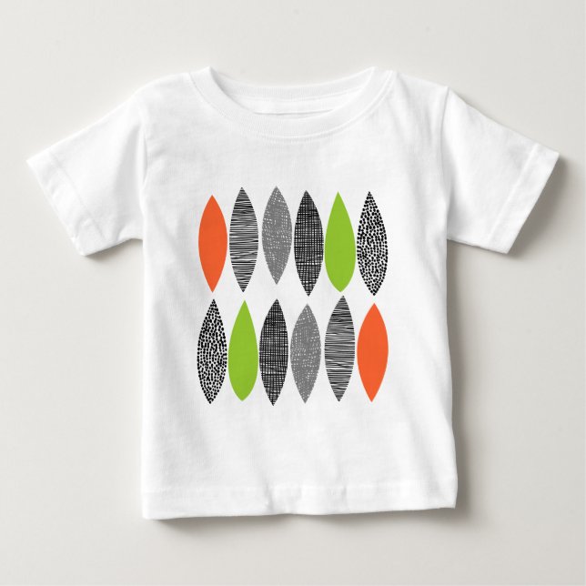 Texturierte Blätter 02 Baby T-shirt (Vorderseite)