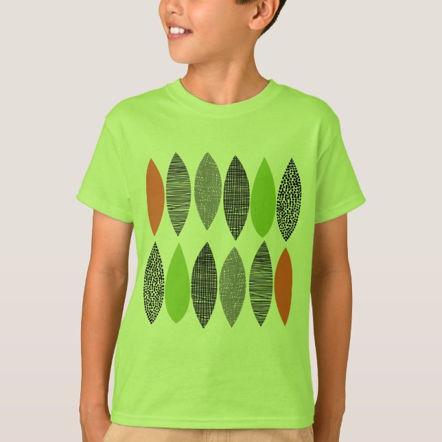 Texturierte Blätter 02 T-Shirt (Vorderseite)