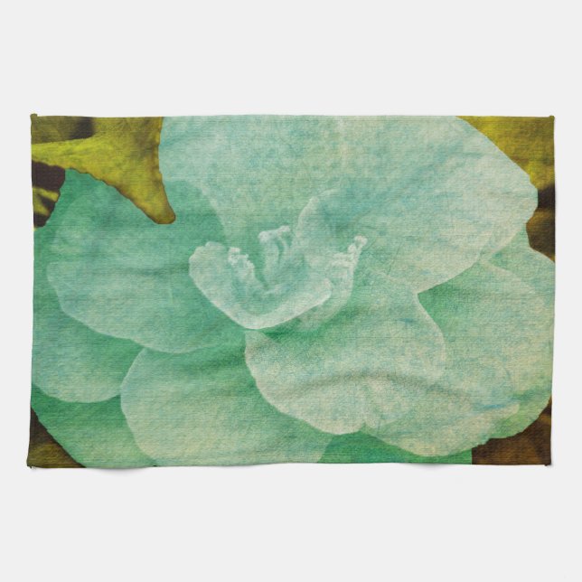 Texturierte Blume von Shirley Taylor Geschirrtuch (Horizontal)