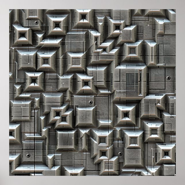 Texturierte Dachziegel Poster (Vorne)