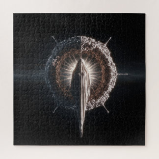 Texturierte Einheit im tiefen dunklen Weltraum Puzzle