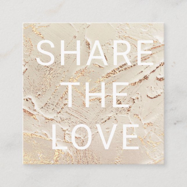 texturierte Gold-Imitate belichten moderne Loyalty Quadratische Visitenkarte (Vorderseite)