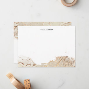 Texturierte Gold Imitate Foil Stationery Note Card Mitteilungskarte