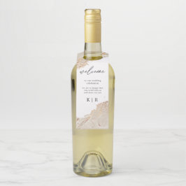 Texturierte Gold Wedding Bottle Hanger Tags Flaschenanhänger