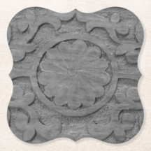 Texturierte Graue Teakholz Scroll Design kundenspe