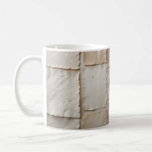 Texturierte handgefertigte Papierflachstafel Kaffeetasse