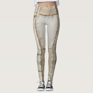 Texturierte handgefertigte Papierflachstafel Leggings