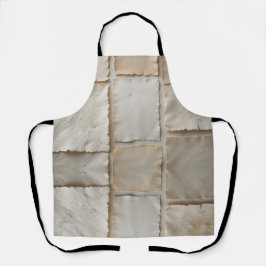 Texturierte handgefertigte Papierflachstafel Schürze