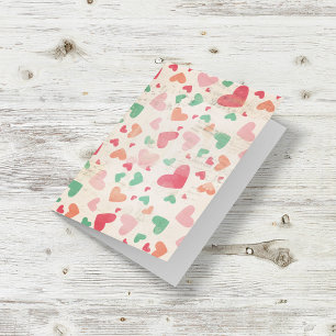 Texturierte Herzmuster Karte