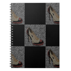 Texturierte High Heels Notizblock