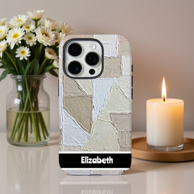 Texturierte Impasto Neutral Radial Smartphone Case-Mate iPhone Hülle (Von Creator hochgeladen)