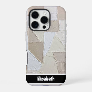Texturierte Impasto Neutral Radial Smartphone iPhone 16 Pro Hülle