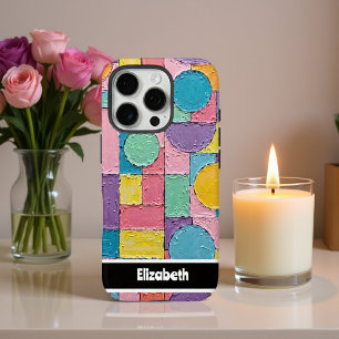 Texturierte Impasto Vibrant Geometric Smartphone iPhone 16 Pro Hülle