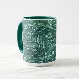 Texturierte Jade- und grünliche Zyantönen Tasse