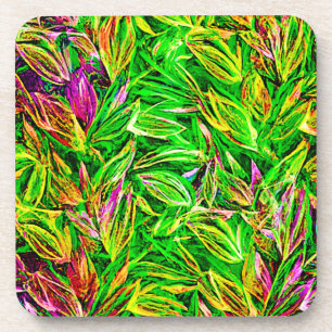 Texturierte Leaf Garden Art Getränkeuntersetzer