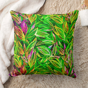 Texturierte Leaf Garden Art Kissen