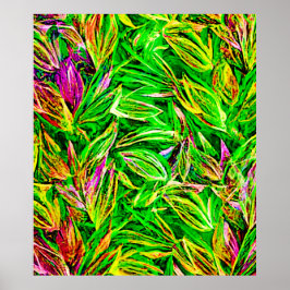 Texturierte Leaf Garden Art Poster