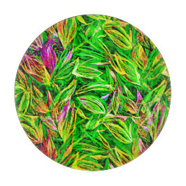Texturierte Leaf Garden Art Schneidebrett